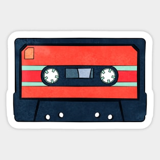 Red Cassette Sticker